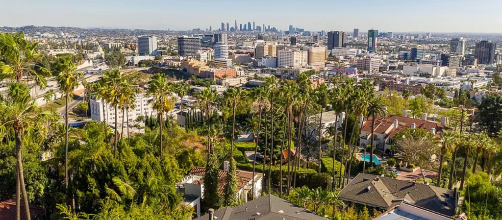 Incredible city views from this Clasiic Hollywood Hills home on Grace.