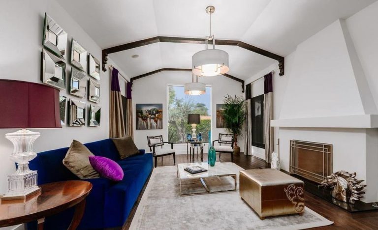 This modernized Beverly Center Spanish house has been thoughtfully renovated to provide modern amenities while creating an inviting space for all.