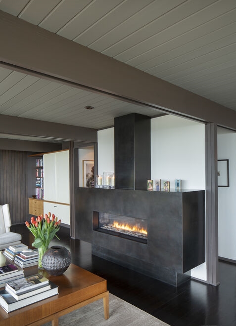 Fabulous Fireplace in this Crestwood Hills Post and Beam.