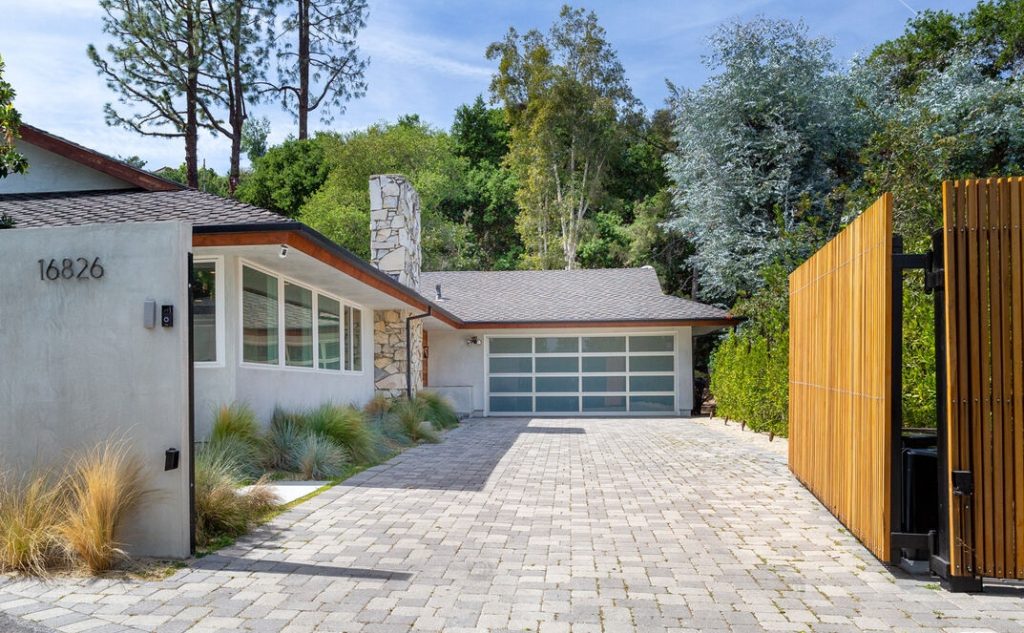Encino Hills private gated mid century modern home situated in prime South of the Blvd neighborhood.