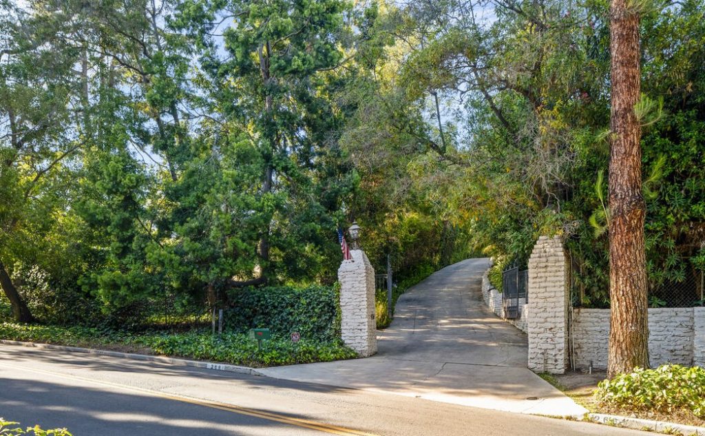 Private entrance to this Bel Air Luxury Spanish the Ernst Lubitsch Estate