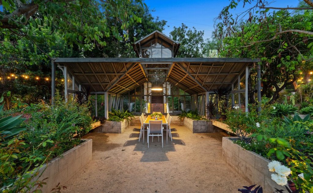 Remarkable outdoor entertaining area on the grounds of this amazing home.