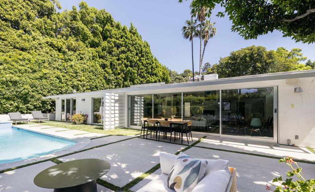 Hollywood Hills Ed Fickett Architectural Dream home with sparkling pool yard