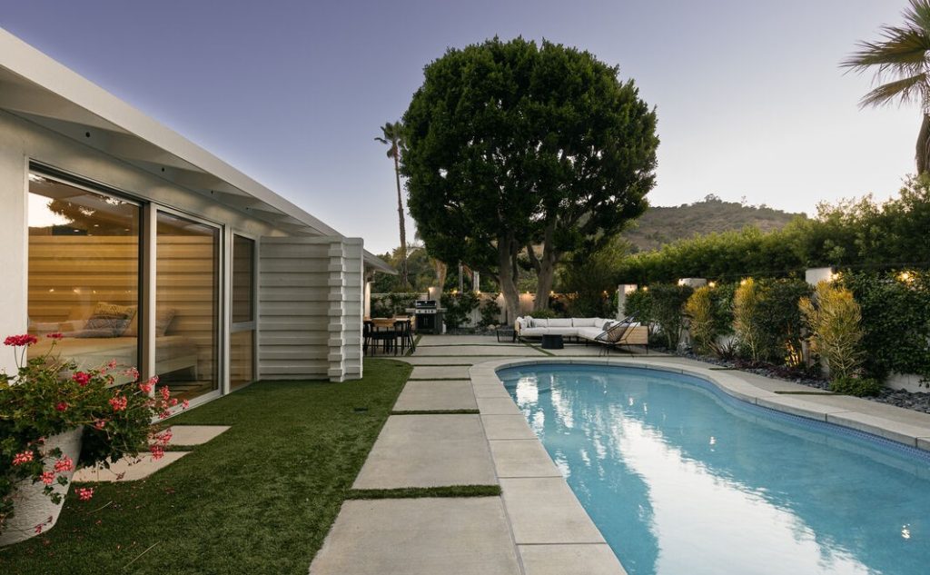 Hollywood Hills Ed Fickett Architectural Dream home with sparkling pool yard