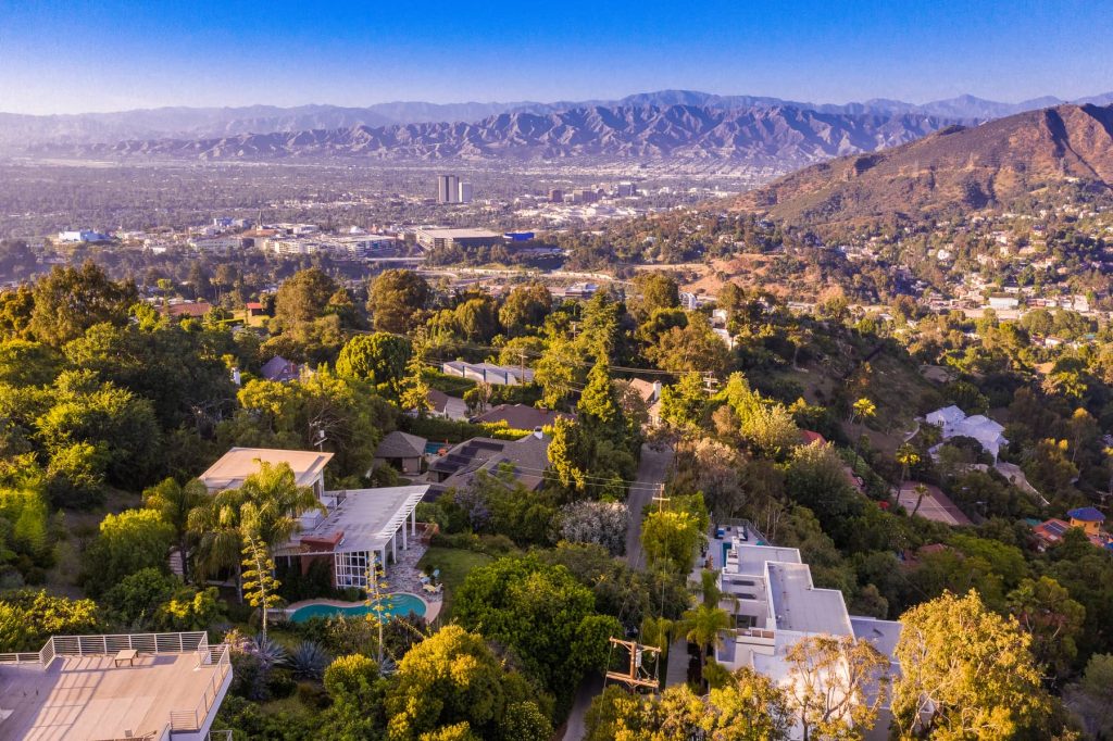 Gorgeous views in this Hollywood Hills Stunning Mid-Century Modern