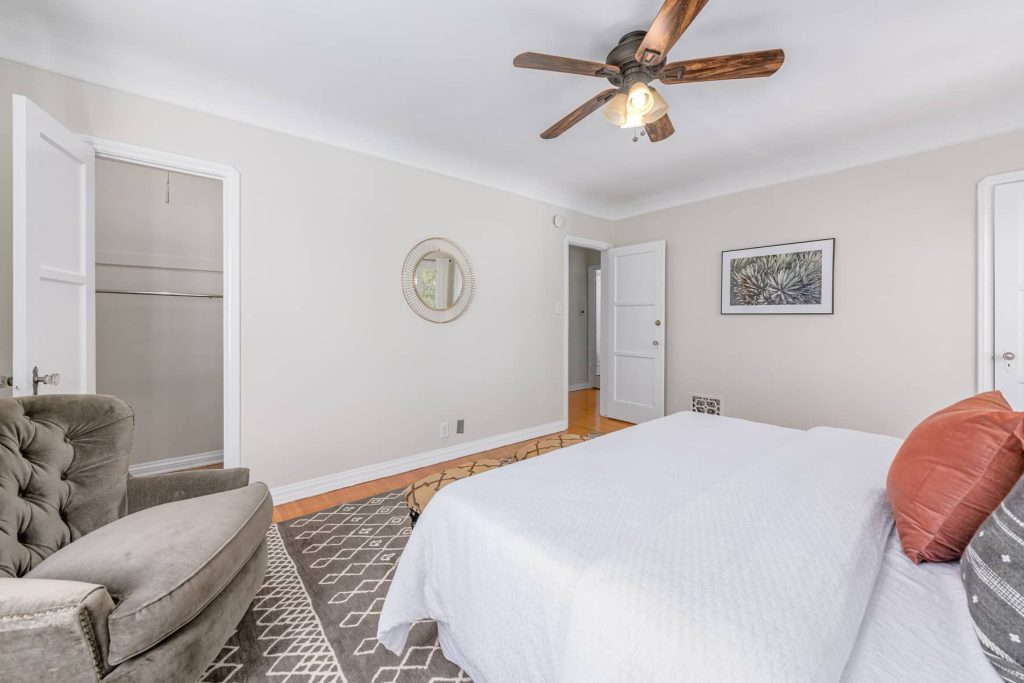 The large bedrooms offer plenty of space with walk-in closets and lots of natural light.