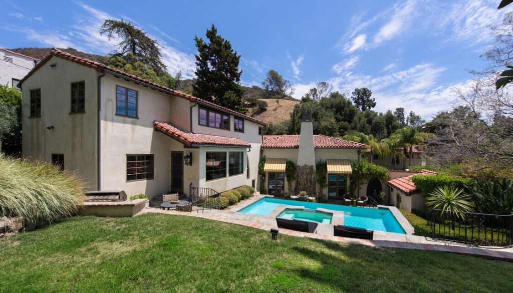 Magnificent pool in this Sunset Strip Hollywood Hills Spectacular Spanish Andalusian architectectural