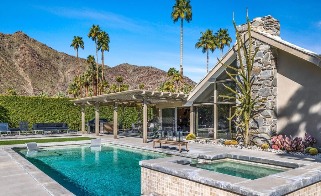 The absolutely amazing & oversized rear yard offers breathtaking Mt. San Jacinto views, a resort quality pool and spa and vast spaces for relaxing and entertaining.