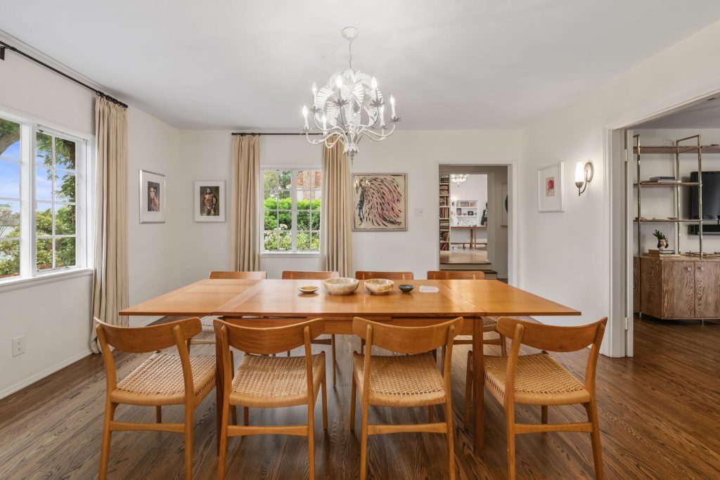 The amply sized formal dining room leads into a stunning kitchen complete with a generous breakfast banquet.