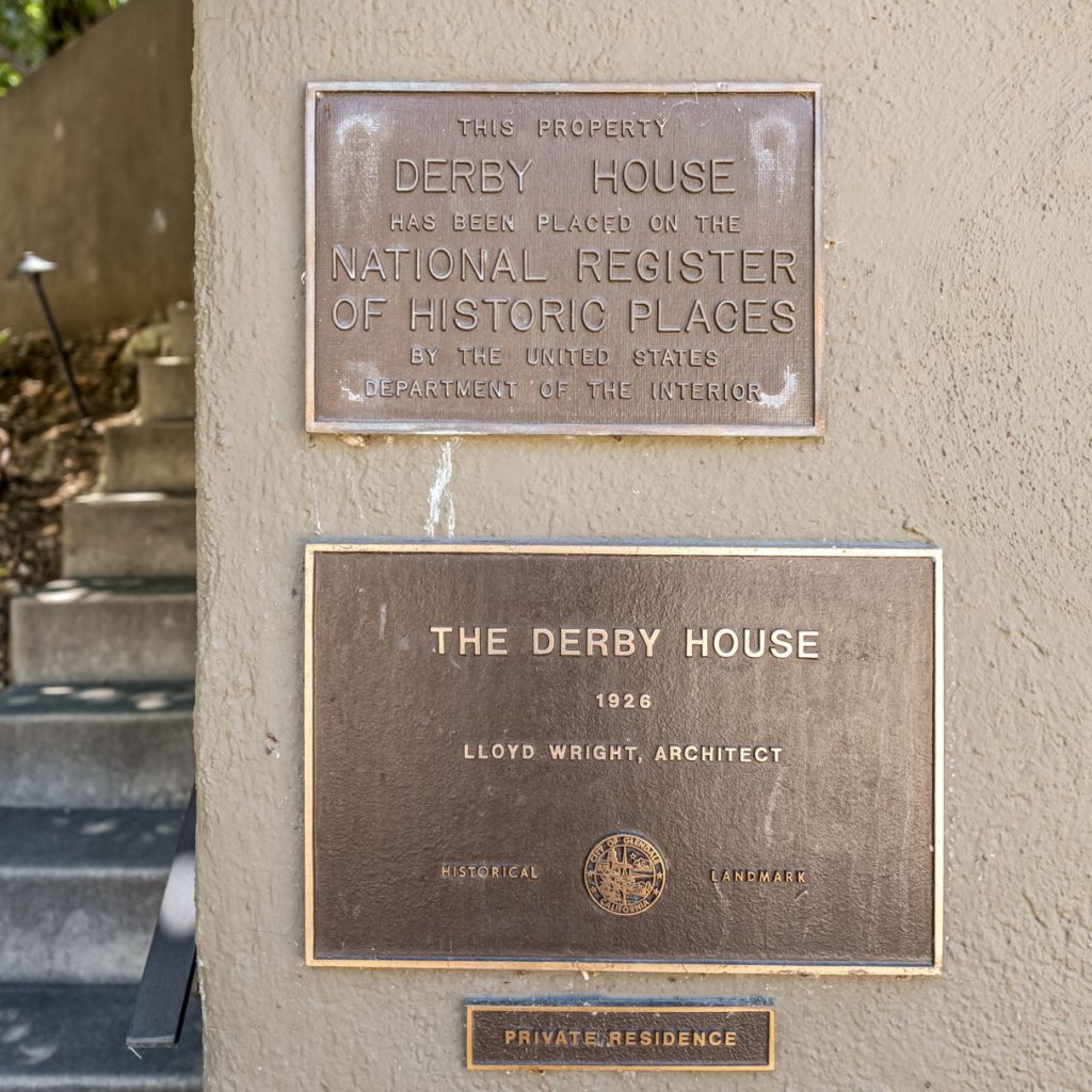 Glendale Landmark the Derby House, Lloyd Wright, 1926 | Mills Act Designated, National Landmark